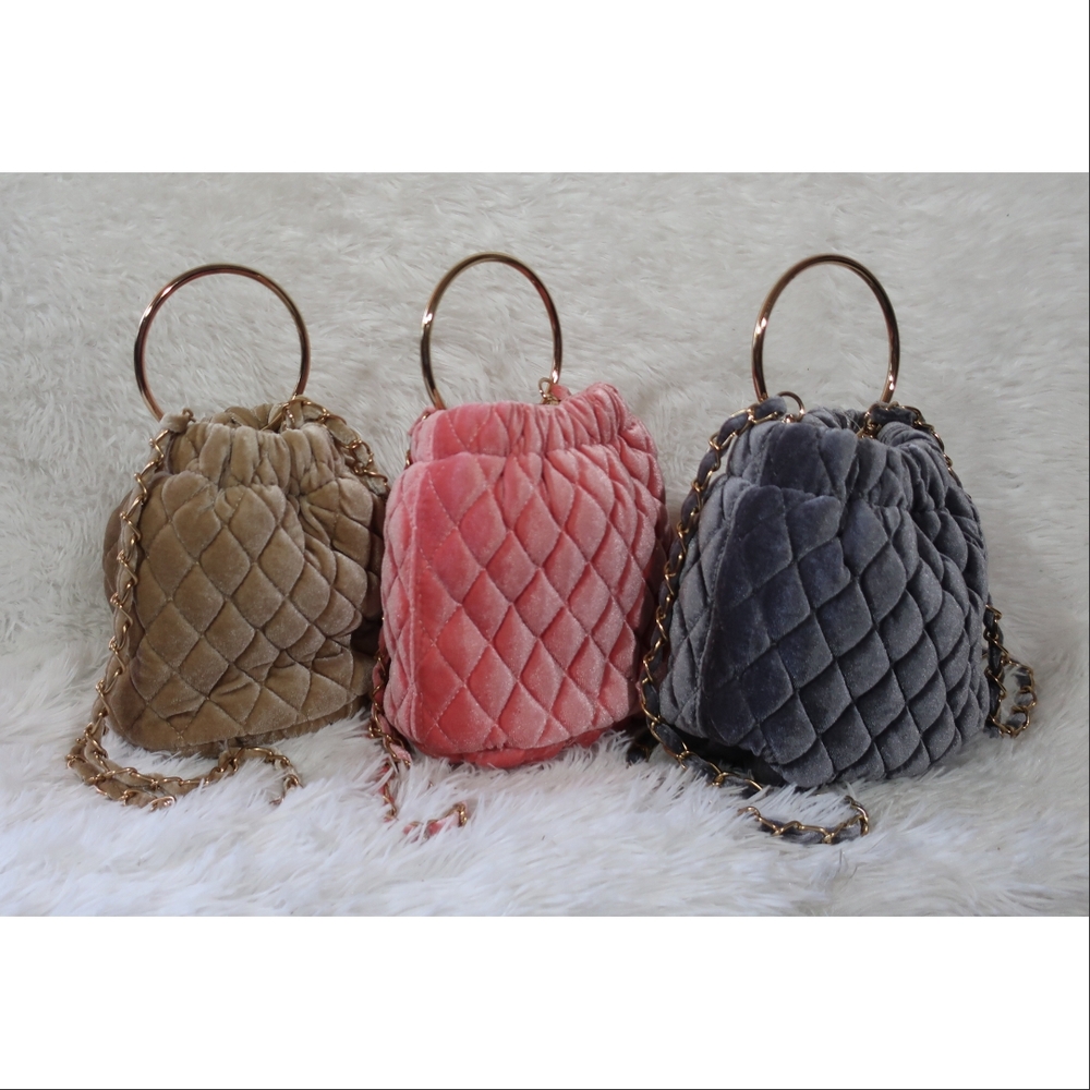 Small Quilted Velvet Handbag Collection